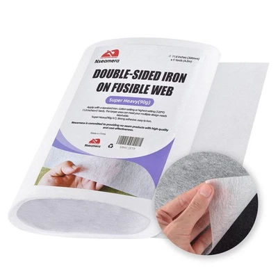 Double Sided Fusible Interfacing Web for Sewing, Super Heavy 90g Adhesive, 11... - Image 1 of 4