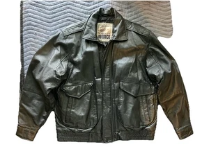 Men's Leather Bomber Jacket Size L NewZealand Outback - Picture 1 of 4