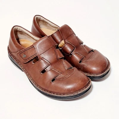 Sandalia Finn Comfort Marrón Quebec Mary Jane Fisherman Punta Cerrada Wms 37EU 6-6.5US Foto 1 de 4