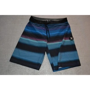 41395 Hurley Phantom Board Shorts Blue Polyester Blend Size 28 Mens Teens - Picture 1 of 8