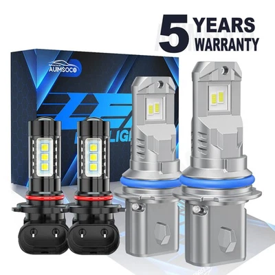 For Ford F-350 Super Duty XL XLT Pickup 2001-2004 LED Headlight Fog Light Bulbs - Image 1 of 4