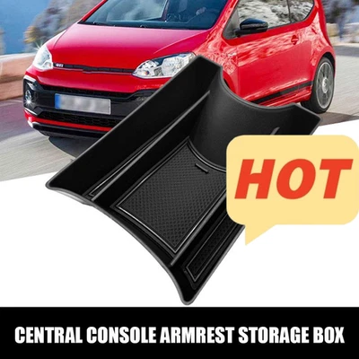 Central Console Armrest Storage Box For 13-21 V w UP Accessories Black☀ - Image 1 of 4