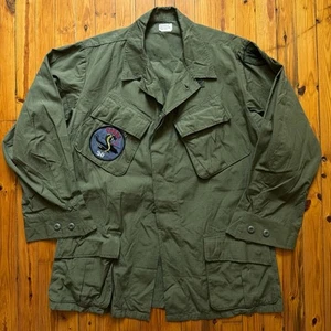 Vintage 1960s Vietnam Era Poplin Jungle Jacket Airborne USAF Size Medium Reg - Picture 1 of 7
