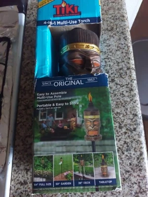 Tiki 品牌 King Tiki 波利尼西亚神头 4 合 1 多用途火炬 — 第 1/4 张图片