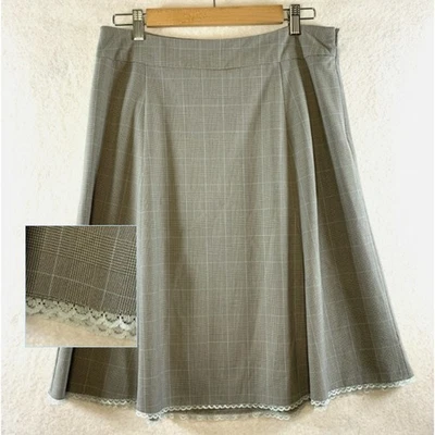 De Colección Antigua Falda A Cuadros Azul Marino Y2K Talla 8 Academia Coqueta Oficina Sirena Borde de Encaje Foto 1 de 4