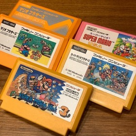 Nintendo Famicom Mario Game Lot Super Mario Bros 1 2 3 USA Japan Untested