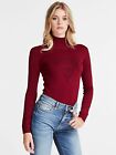 Guess Jeans Usa Elisa Sweater Jumper Icon Burgundy Mard Tutle High Neck