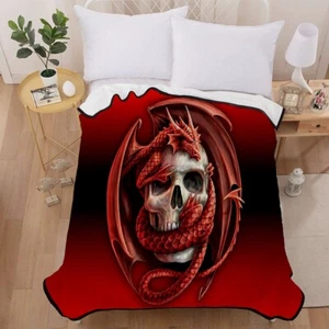 Dragon Animal Warm Thin Comforter Singe Size Blanket Plush Home Decoration Throw - Picture 1 of 6