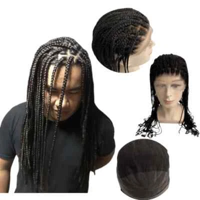 Long Box Braids Full Lace Wig for Black Men - Image 1 of 4