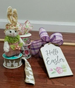 Craft Supplies Easter Decorations and Lot of Ribbon all from Jo-Ann Stores - Picture 1 of 12