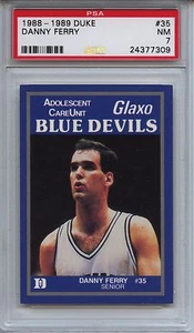 1988-89 Duke 35 Danny Ferry PSA 7 NM Glaxo Blue Devils Rare - Picture 1 of 1