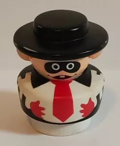 Vintage anni 90 Chunky Fisher Price Little People McDonald’s Hamburglar - Foto 1 di 3