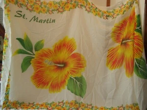 Grande Sciarpa Floreale Sarong Cover Spiaggia RIMA - St. Martin - Foto 1 di 5