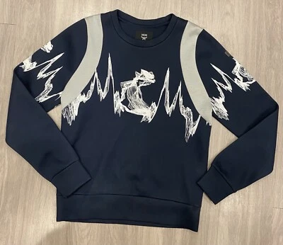 MCM Christopher Raeburn 套衫运动衫男式 S 码 * 部分磨损 * 蓝色 — 第 1/4 张图片