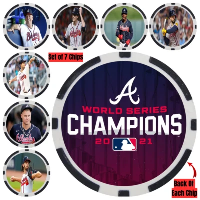 Atlanta Braves 2021 World Series Champs Collectable Chip Set (7) - Image 1 of 2