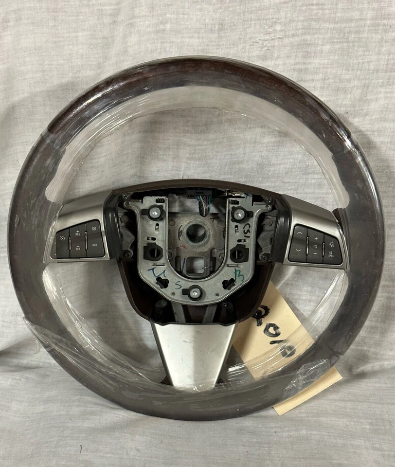 2010 凯迪拉克 SRX 棕色皮革和木质钢轮 GM 20857505 NOS 原始设备制造商 — 第 1/4 张图片