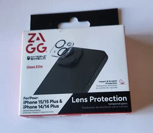 NEW Clear ZAGG Glass Elite Camera Lens Protector Apple iPhone 15 Plus / 14 Plus - Photo 1 sur 6