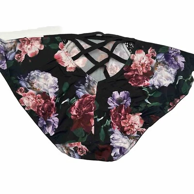 22/24 Lane Bryant Cacique Bikini Lace Sexy Vintage Floral Strappy Bum Panties - Image 1 of 4