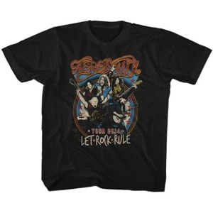 Kids Aerosmith Let Rock Rule Music Shirt - Picture 1 of 3