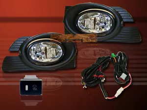 Fit For 01-02 HONDA ACCORD 4DR SEDAN EX LX DX FOG LIGHTS KIT +WIRING + BULBS SET - Foto 1 di 2
