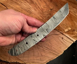 Handgefertigte Jagdmesser Klinge | Damaststahl Tanto | wärmebehandelt | B21 - Bild 1 von 7