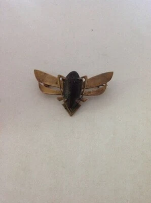 Broche Art Nouveau Bronze Scarabée - Photo 1/4