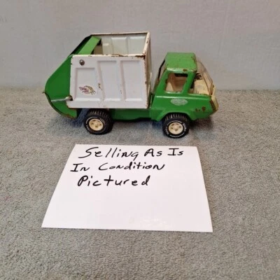 Vintage Tonka Green Garbage Truck 10" SEE DESCRIPTION  - Image 1 of 4