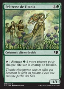 Magic The Gathering MTG PRIEST OF TITANIA FRENCH Commander 2014 NM Near Mint - Picture 1 of 1
