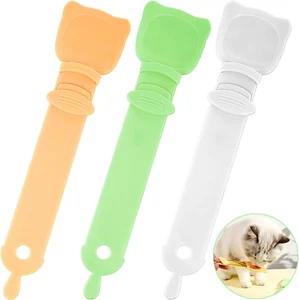 3Pcs Cat Treat Spoon,Cat Strip Feeder Squeeze Spoon,3 Color Happy Spoon for Cats - Picture 1 of 12