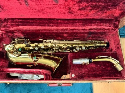 Saxofón Buescher Tru-Tone tono bajo 128061 Elkhart vintage (excelente estado) Foto 1 de 4