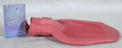 CALENTADOR DE MANOS DE GOMA ROSA 7"/TAMAÑO BEBÉ BIBERÓN DE AGUA FRÍA O CALIENTE NUEVO CON ETIQUETA Foto 1 de 3