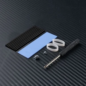 2Pcs For M.2 2280 Nvme SSD Heatsink Cooler SSD Thermal Pad Thermal Black/Gold - Afbeelding 1 van 10