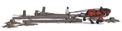 HO Scale Accessories - 79882 - Action Set: Historical Logging - Image 1 of 2