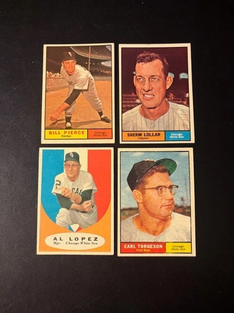 Lote de 4 béisbol Topps 1961 diferentes. TODO ALTO GRADO. Pierce Bill de casi a casi nuevo Foto 1 de 2