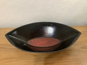 Gläser Ceramistes France Keramik Herzstück Schale: Vesica Piscis Lava innen - Bild 1 von 9