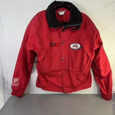Fila Ski Jacket Mens M Red Team Thermal Insulation Thermore F.I.S.I.  Vintage - Image 1 of 4