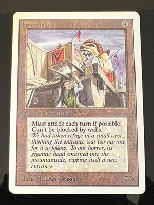 Magic the Gathering MTG Unlimited Juggernaut NM  (Beta Bob) - Image 1 of 2