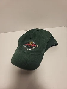 Minnesota Wild NHL Mascot Cat Logo Green Baseball Cap Hat '47 Size M - Picture 1 of 7
