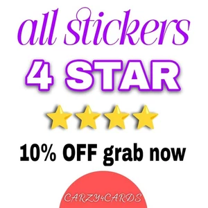 All 4 ⭐ stickers Mo_no_po_ly Go of summer excape album (SUPERFAST SEND) - Picture 1 of 1