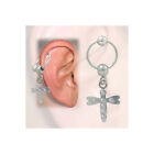 Cartilage - Tragus Dragonfly Design with Jewels (16G-3/8 In-10mm)