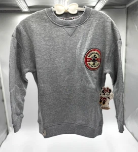 Disney Minnie Mouse Gray Crewneck Sweatshirt Kids Size Medium 10/12 Unisex New - Picture 1 of 19