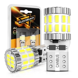AUXBEAM T10 194 LED License Plate Light Bulbs 6500K Super Bright White 168 2825 - Foto 1 di 12