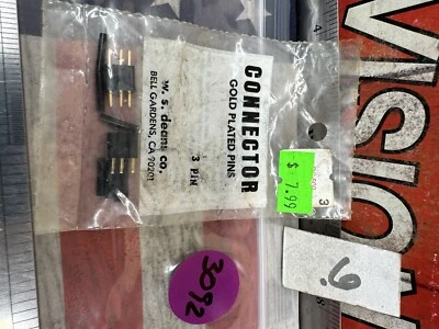 Vintage W.S. deans co. Connector Gold Plated Pins 6 Pin - Image 1 of 4