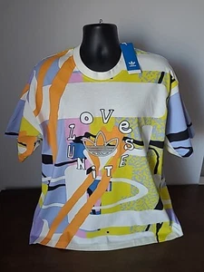 Adidas "Love Unites" Multicolor Relaxed T-shirt, Size XL - Picture 1 of 6