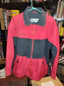 Columbia Women Insulated Fleece Lined Nylon Jacket Coat  Full Zip Red Size L - Picture 1 of 5