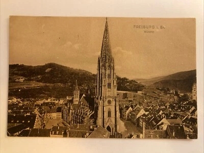 Freiburg i. Br.  - Münster • Dr. Trenkler & Co. • alte Postkarte 1907 • Bahnpost - Bild 1 von 4