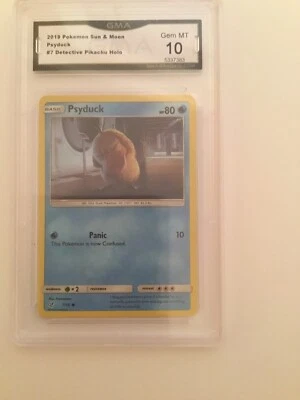 Gem MT 2019 Pokemon Sun & Moon Psyduck #7 Detective Pikachu Holo - Image 1 of 2