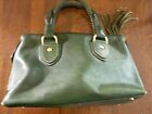 * Cole Haan Forest Green Leather Satchel Bag-Preowned  W/ Fabric Storage Bag-G