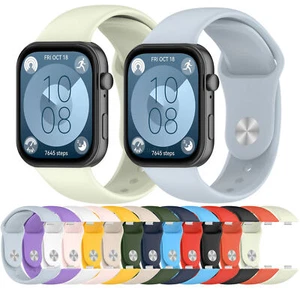 HOT For Huawei Fit3 Reverse Buckle Silicone Watch Strap Sport Replacement Strap - Picture 1 of 30