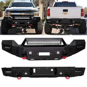 Vijay For 2016-2018 Chevy Silverado 1500 Front/Rear bumper W/Winch Plate&Lights - Picture 1 of 14